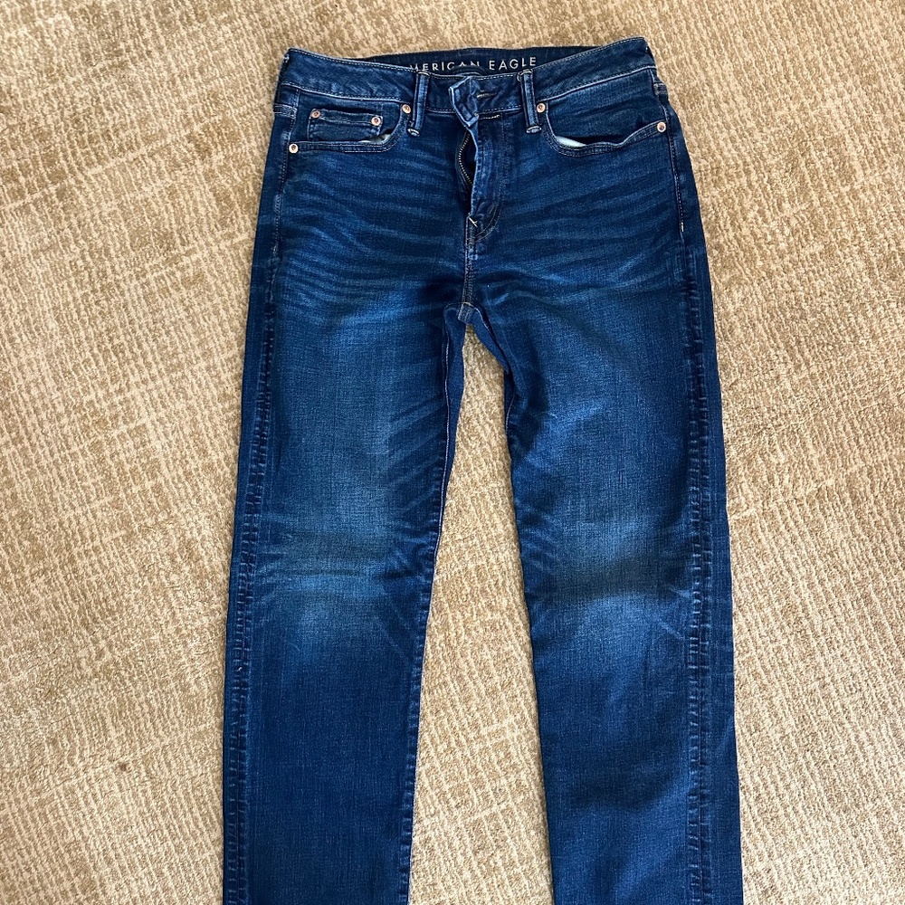American Eagles Men Airflex Jeans Straight Relaxed Fit Size 30/34